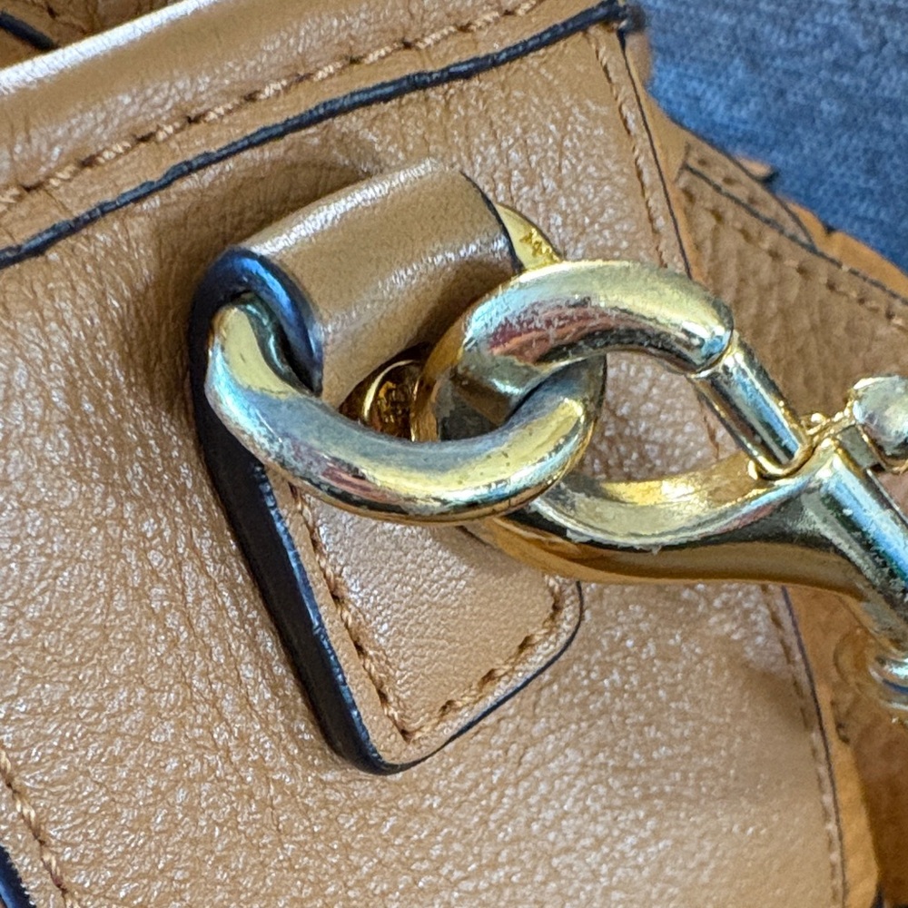 MCM  Visetos Cognac Bucket Crossbody Bag-Dual Handle+Strap - Picture 16 of 16